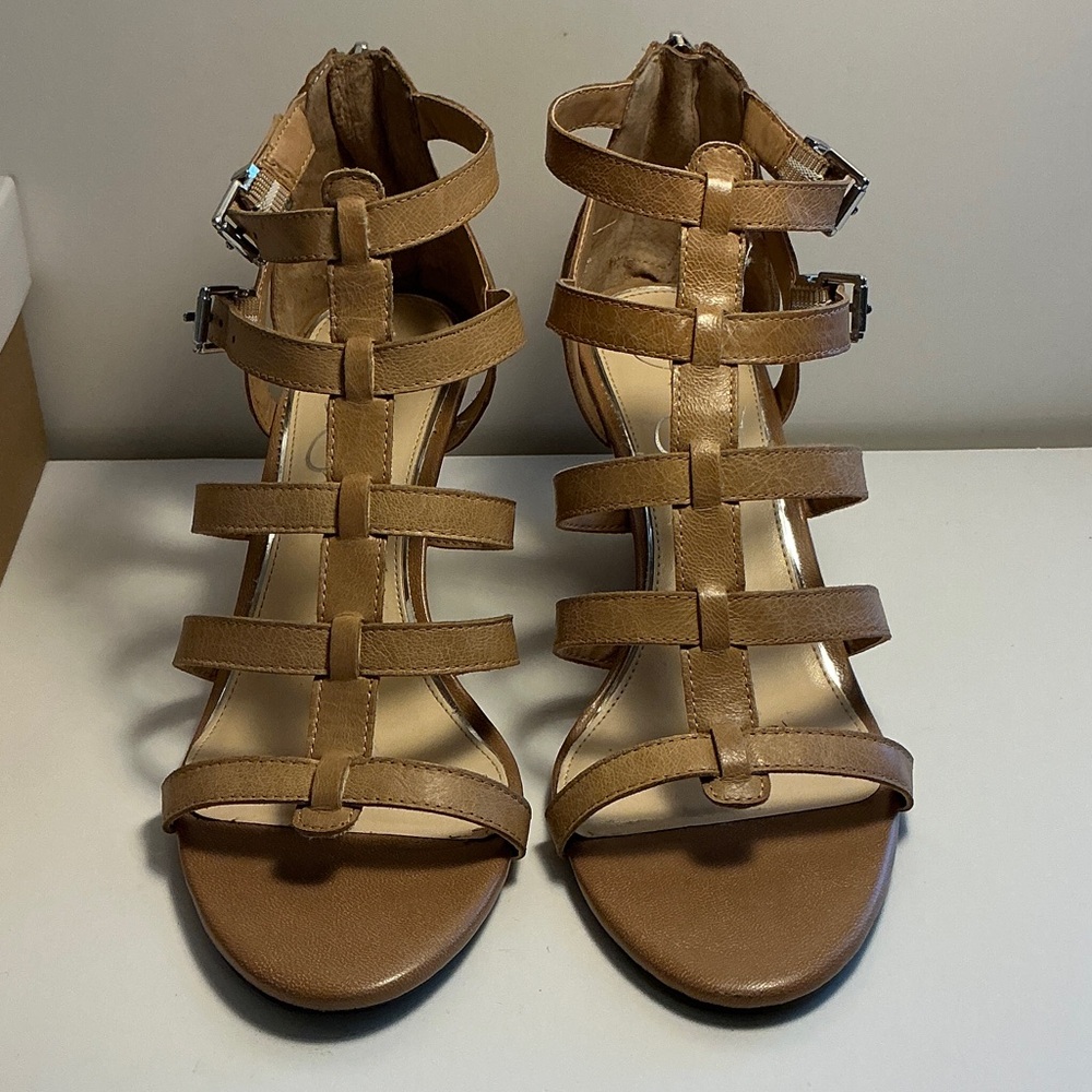 Jessica Simpson Tan Strappy Gladiator Heels